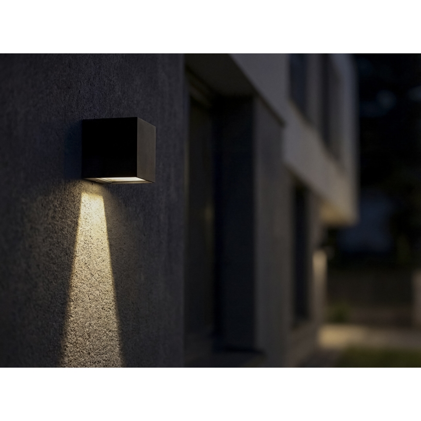 Luminária de parede solar LED com sensor REKA LED/3W/3,7V 1800 mAh 3000/4000/6500K IP65 antracite