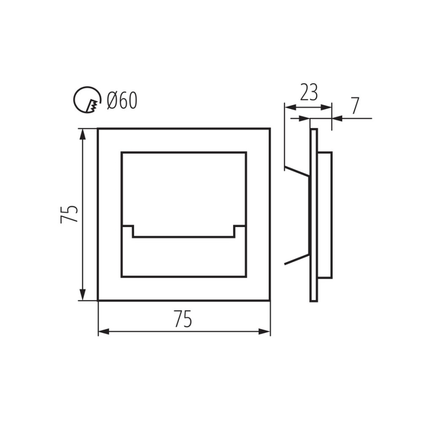 Aplique de parede para escadas SABIK MINI LED/0,8W/12V 4000K