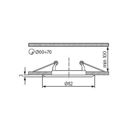 Luz embutida 1xGX5,3/50W/12V