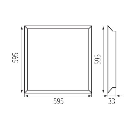 Painel LED embutido para teto falso BAREV LED/36W/230V 4000K 60x60 cm