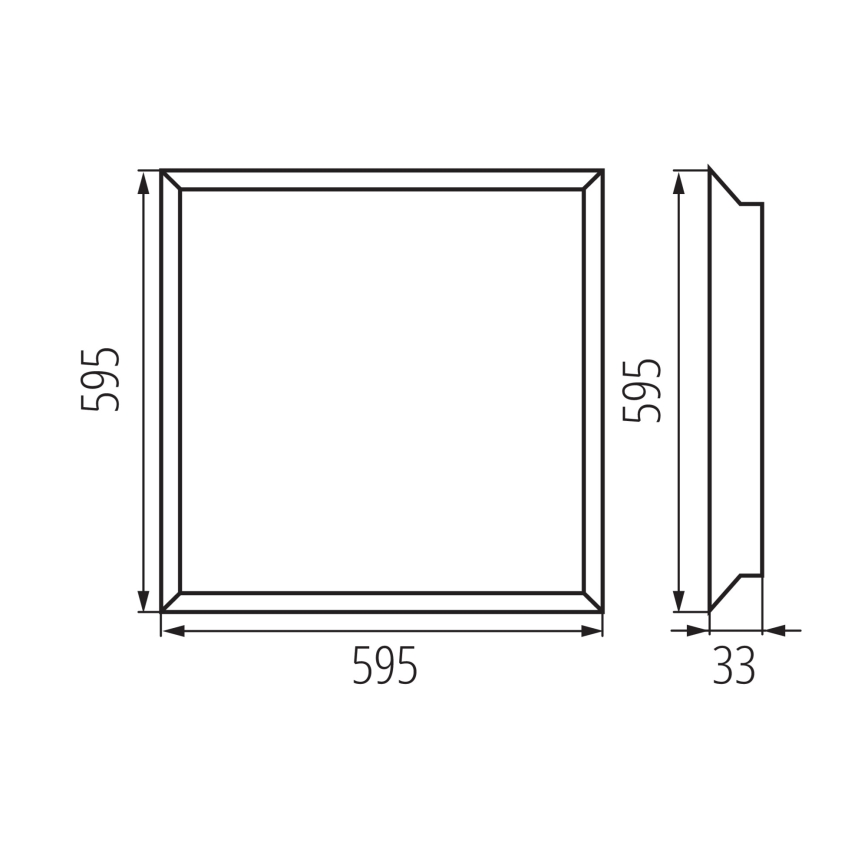 Painel LED embutido para teto falso BAREV LED/36W/230V 4000K 60x60 cm