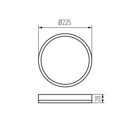 Iluminação de teto para casa de banho LED AZPO LED/11,8W/230V diâmetro 22,5 cm IP54 branco