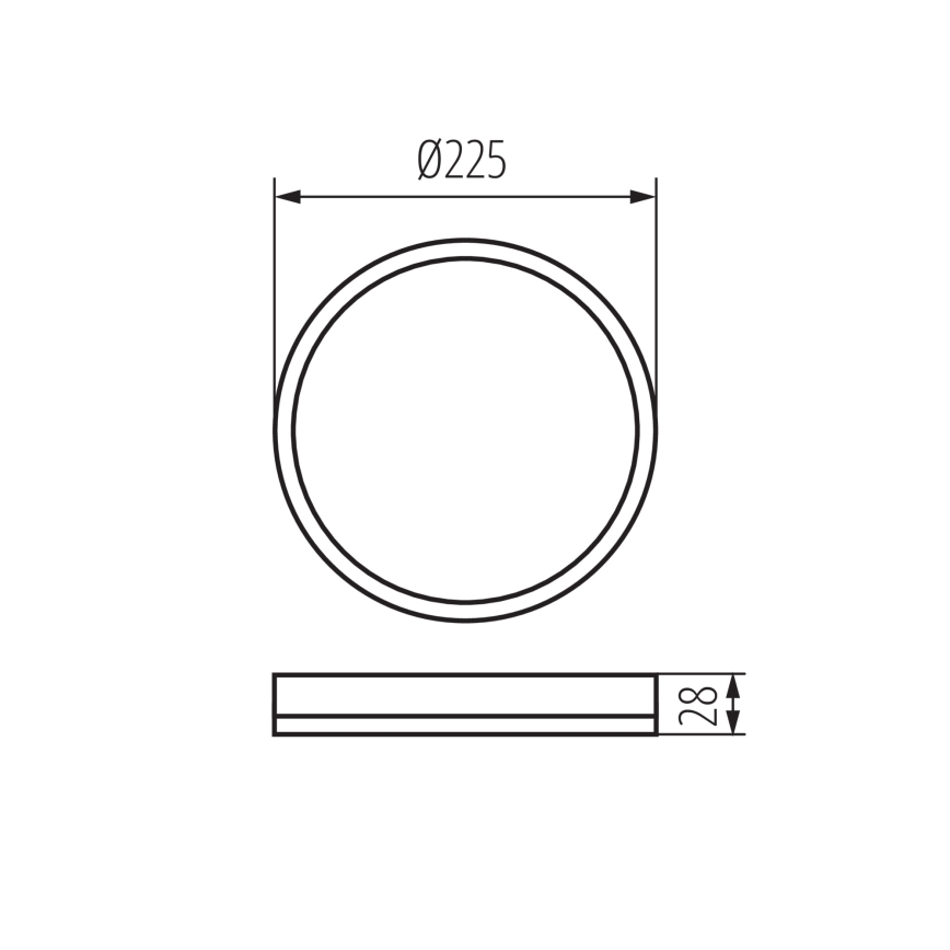 Iluminação de teto para casa de banho LED AZPO LED/11,8W/230V diâmetro 22,5 cm IP54 branco