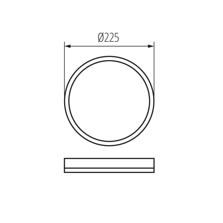 Candeeiro de tecto LED AZPO LED/11,8W/230V 3000/4000/6000K Ø 22,5 cm IP54 branco
