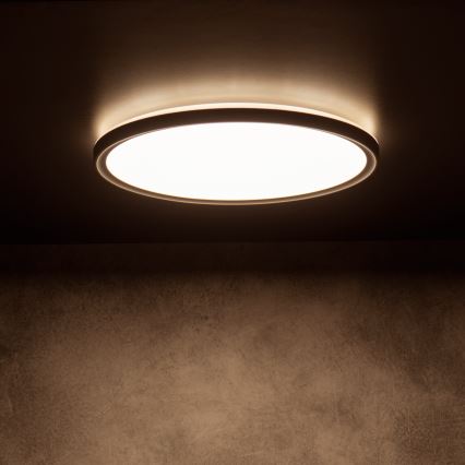 Luminária de teto LED AZPO LED/18,5W/230V 3000/4000/6000K Ø 29 cm IP54 preta