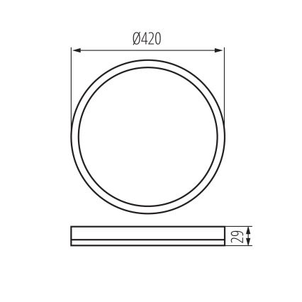 Luminária de teto LED AZPO LED/22W/230V 3000/4000/6000K Ø 42 cm IP54 preta