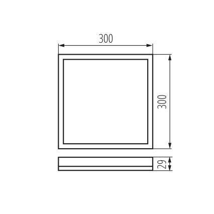 Plafon LED AZPO LED/17,5W/230V 3000/4000/6000K 30x30 cm IP54 branco