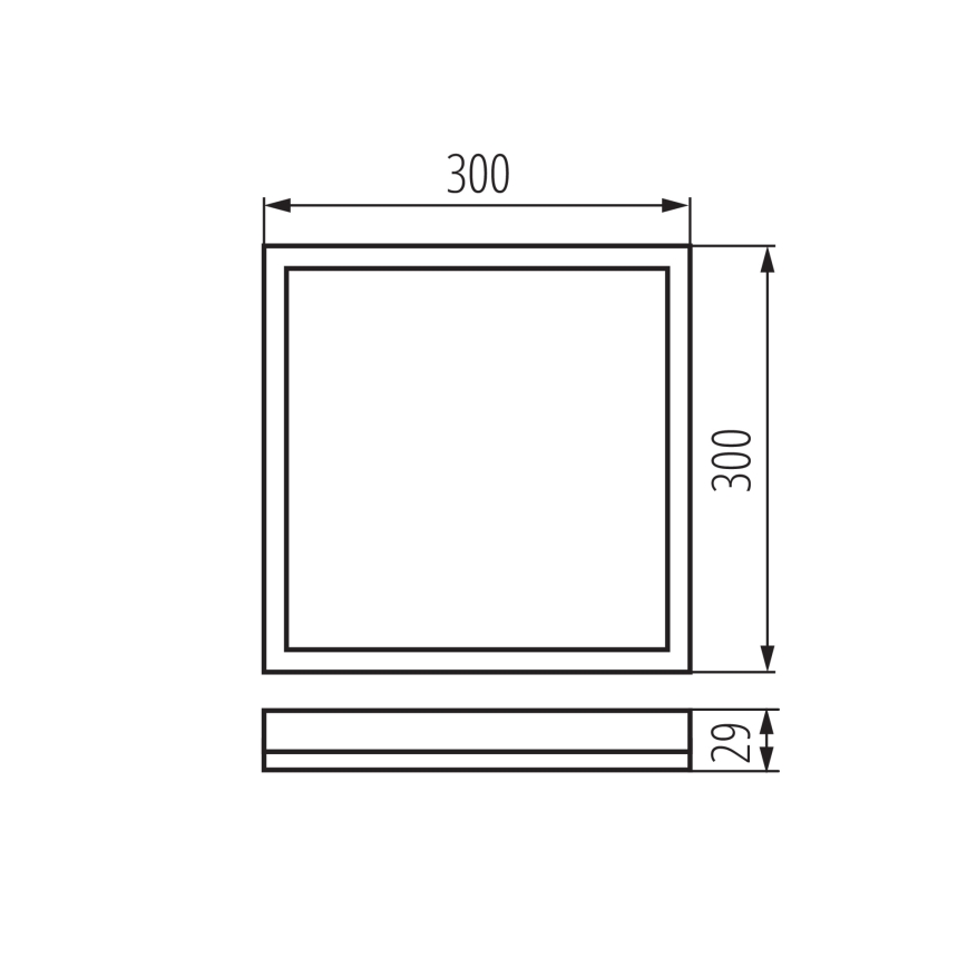 Plafon LED AZPO LED/17,5W/230V 3000/4000/6000K 30x30 cm IP54 branco