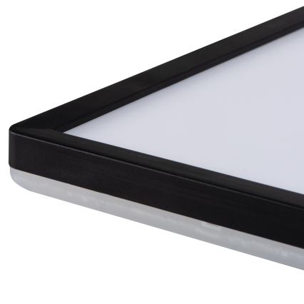 Candeeiro de tecto LED AZPO LED/17,5W/230V 3000/4000/6000K 30x30 cm IP54 preto