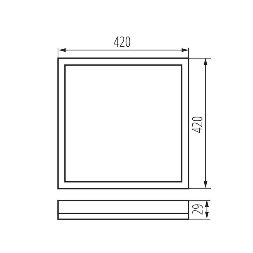 Plafon LED AZPO LED/22W/230V 3000/4000/6000K 42x42 cm IP54 branco