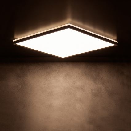 Candeeiro de tecto LED AZPO 22W/230V 3000/4000/6000K 42x42 cm IP54 preto