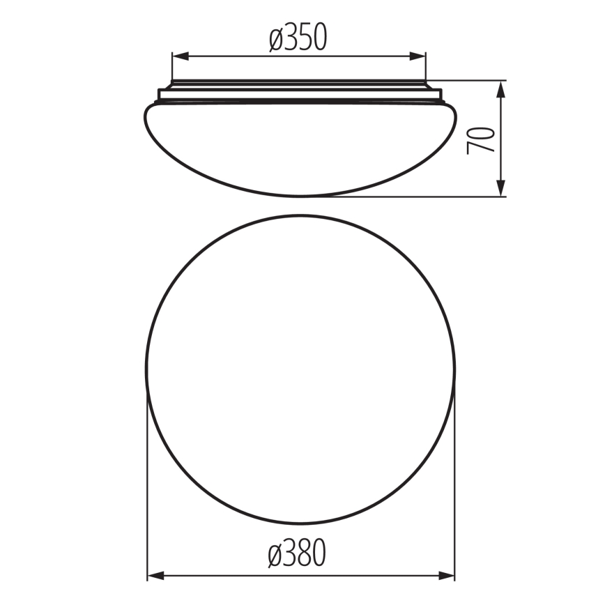 LED Candeeiro de tecto para casa de banho CORSO LED/24W/230V 3000/4000/6500K Ø 38 cm IP44