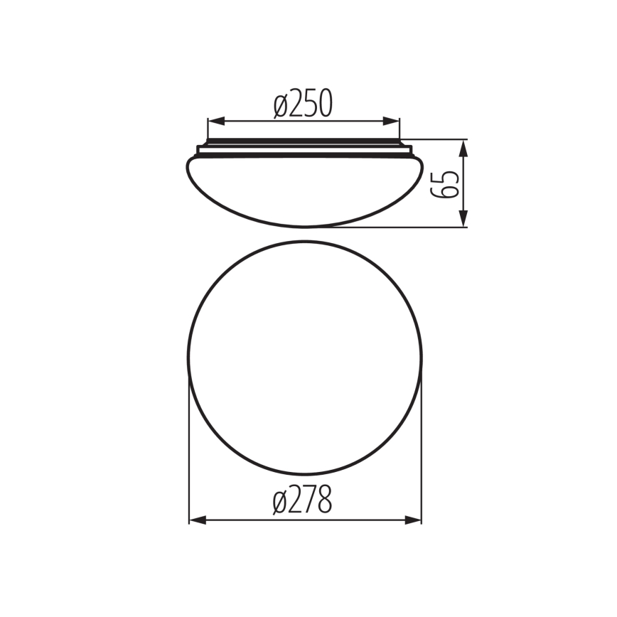 Luminária de teto LED para casa de banho com sensor de movimento e sensor crepuscular CORSO LED/12W/230V 3000/4000/6500K Ø 27,8 cm IP44