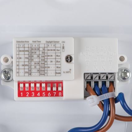 Candeeiro de tecto para casa de banho com sensor de movimento e de crepúsculo CORSO LED/18W/230V 3000/4000/6500K diâmetro 33 cm IP44