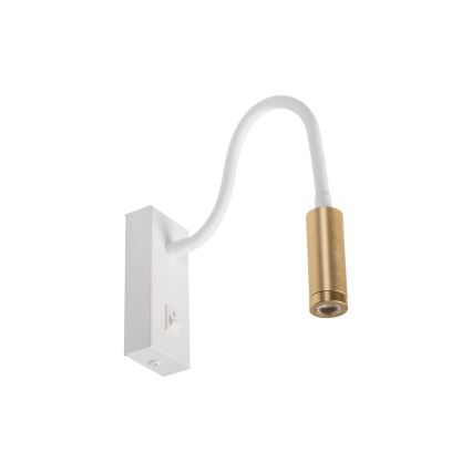 Candeeiro flexível LED TONIL LED/3,3W/230V branco/dourado