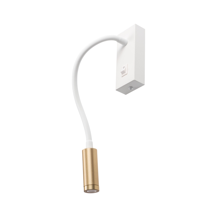 Candeeiro flexível LED TONIL LED/3,3W/230V branco/dourado