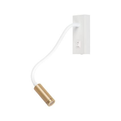 Candeeiro flexível LED TONIL LED/3,3W/230V branco/dourado