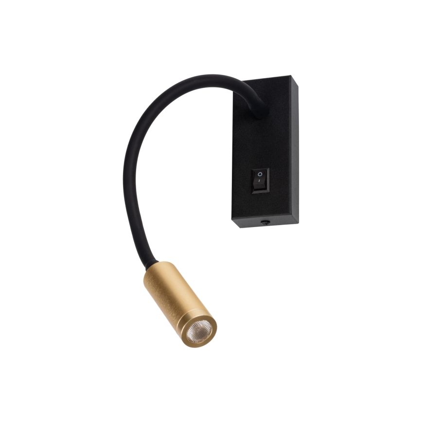 Candeeiro de mesa flexível TONIL LED/3,3W/230V preto/dourado