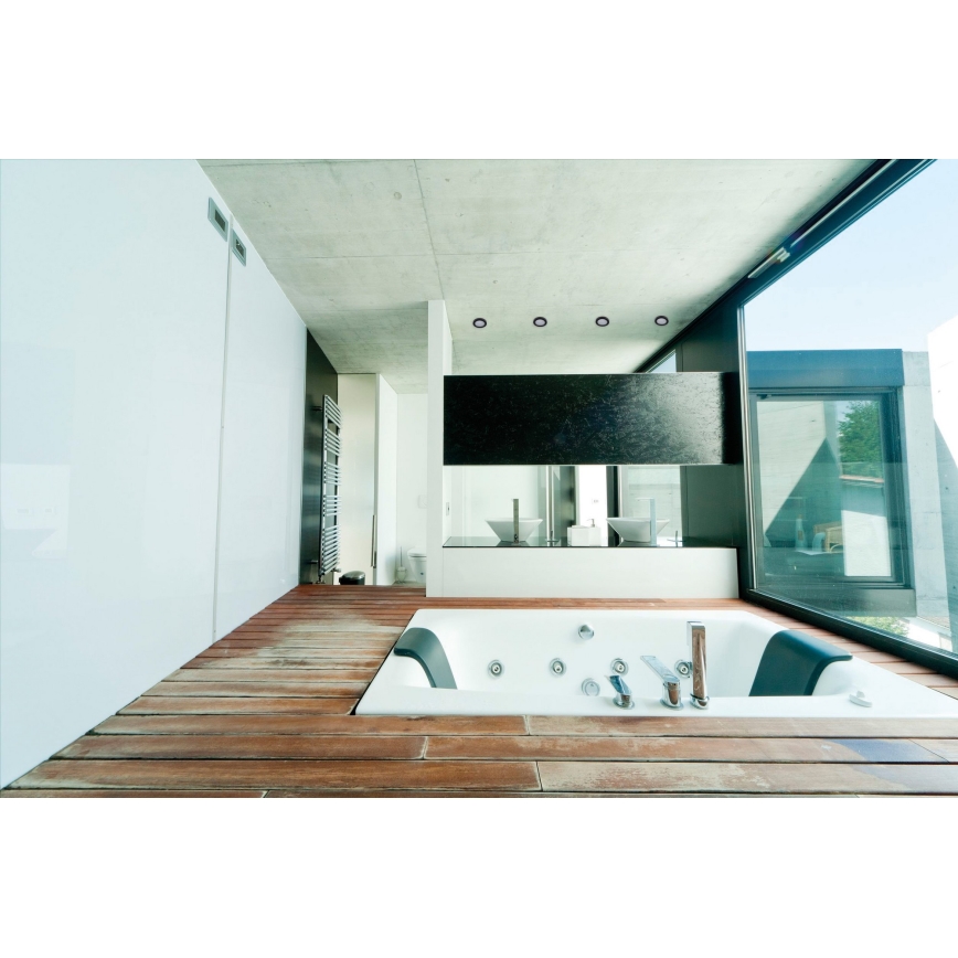 Iluminação embutida de casa de banho FLINI 10W IP44 preta