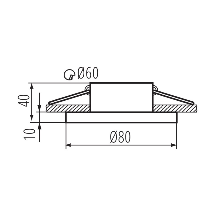 Iluminação embutida de casa de banho FLINI 10W IP44 branca