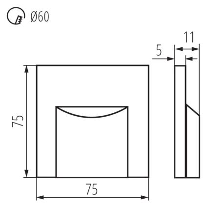 Iluminação de escadas LED ERINUS LED/0,8W/12V 3000K cinzento