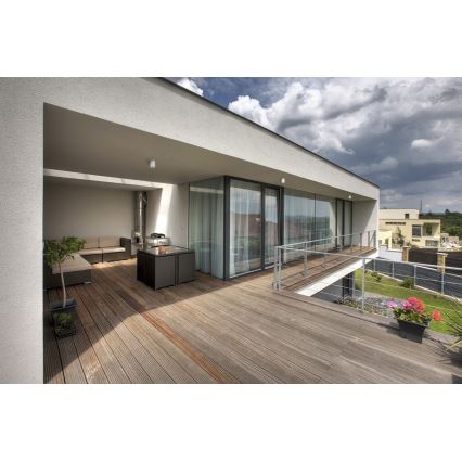 Aplique de parede para exterior AQILO 1xGU10/7W/230V IP65, branco