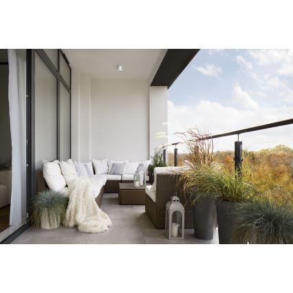 Aplique de parede para exterior AQILO 1xGU10/7W/230V IP65, branco