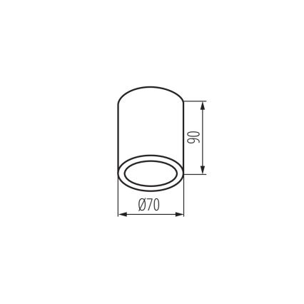 Aplique de parede para exterior AQILO 1xGU10/7W/230V IP65, branco