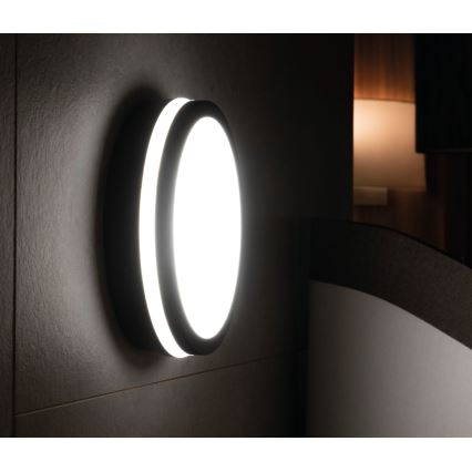Iluminação fixa BENO LED/24W/230V 3000K preta IP54