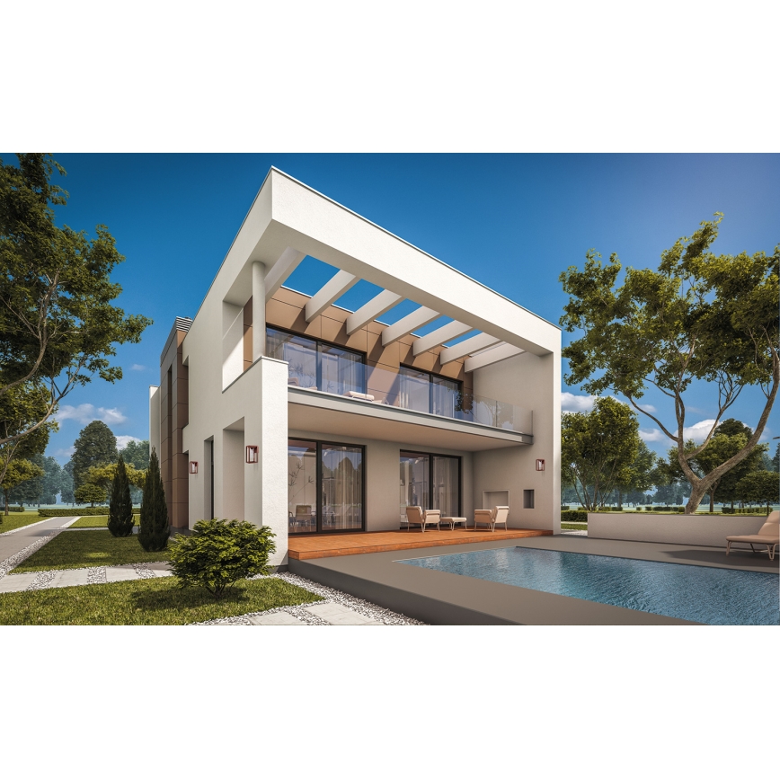 Iluminação de parede exterior VIMO 1xE27/15W/230V IP44 cobre