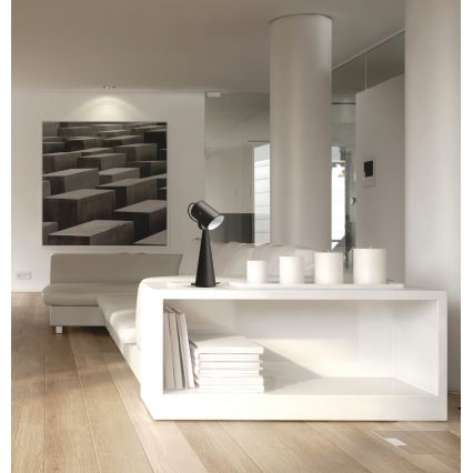 Lâmpada de mesa LARATA 1xE27/5W/230V preta