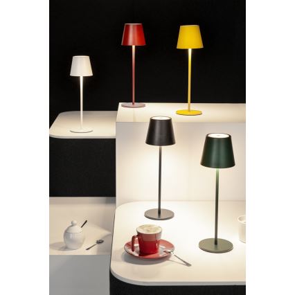 LED Candeeiro de mesa recarregável com regulação INITA LED/1,2W/1800 mAh IP54 vermelho
