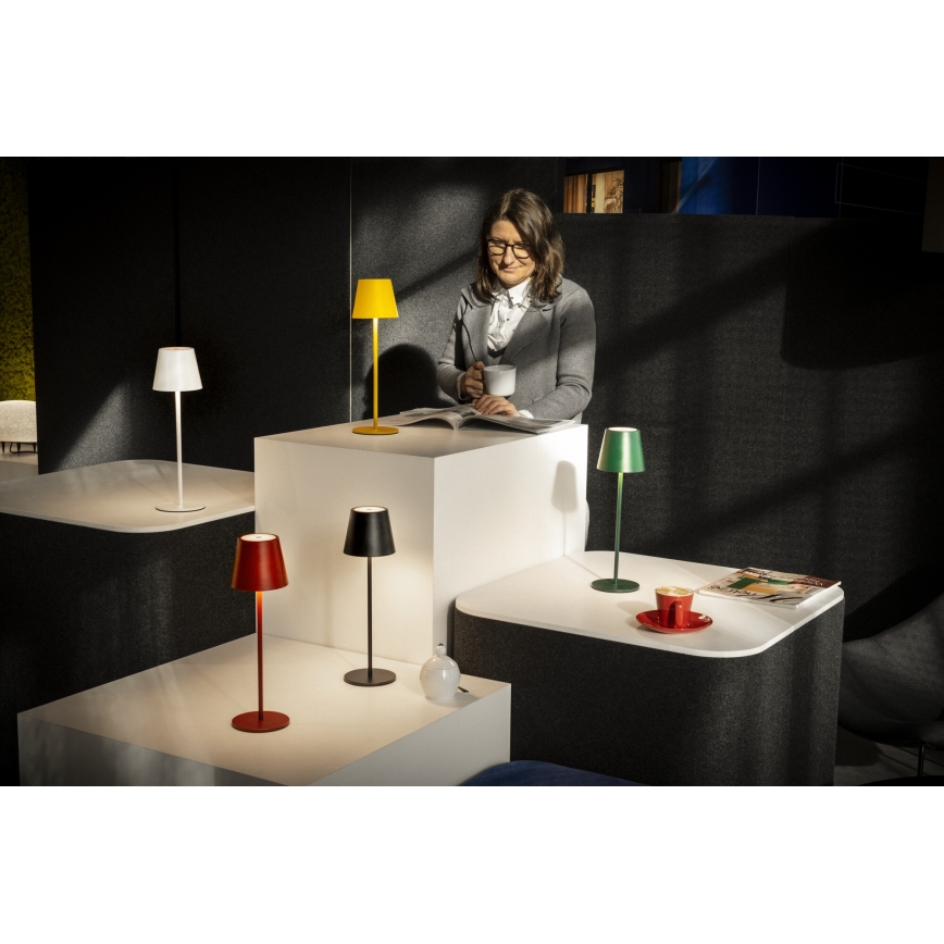 LED Candeeiro de mesa recarregável com regulação INITA LED/1,2W/1800 mAh IP54 vermelho