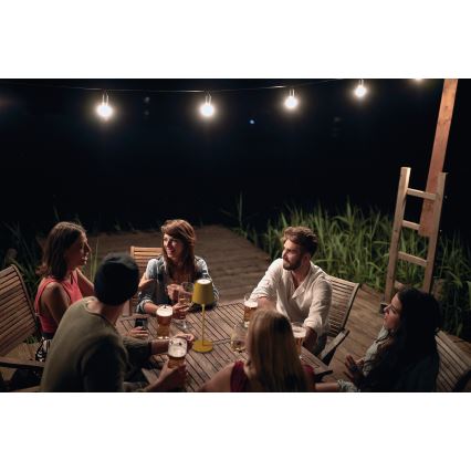 LED Candeeiro de mesa recarregável com regulação INITA LED/1,2W/1800 mAh IP54 amarelo