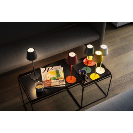 LED Candeeiro de mesa recarregável com regulação INITA LED/1,2W/1800 mAh IP54 amarelo