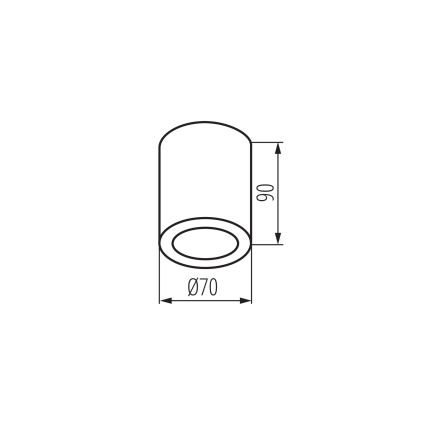 Foco exterior AQILO 1xGU10/7W/230V IP65 bege