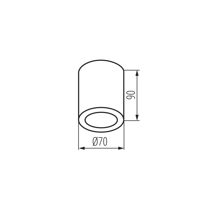 Foco exterior AQILO 1xGU10/7W/230V IP65 bege
