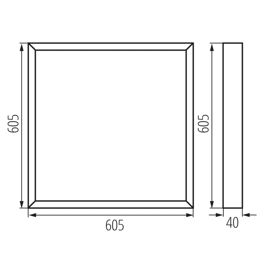 Painel integrado LED BLINGO LED/34W/230V 4000K 60x60 cm