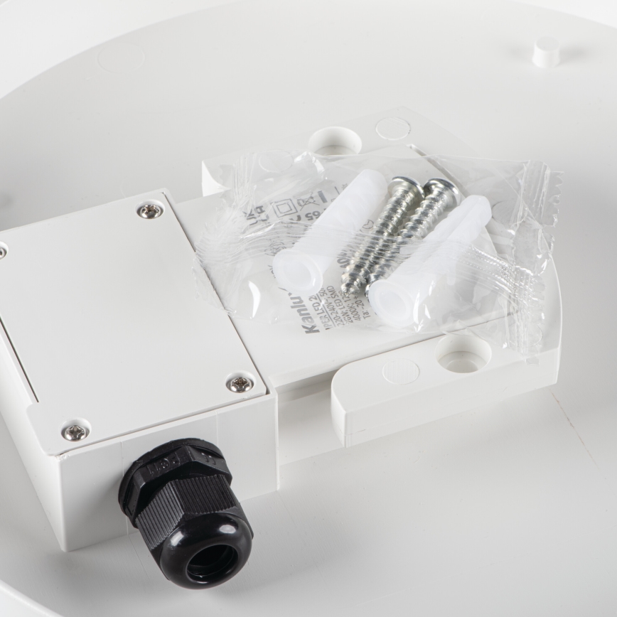 Iluminação de teto de trabalho LED com sensor de movimento IPER LED/35W/230V IK10 IP65 redondo branco