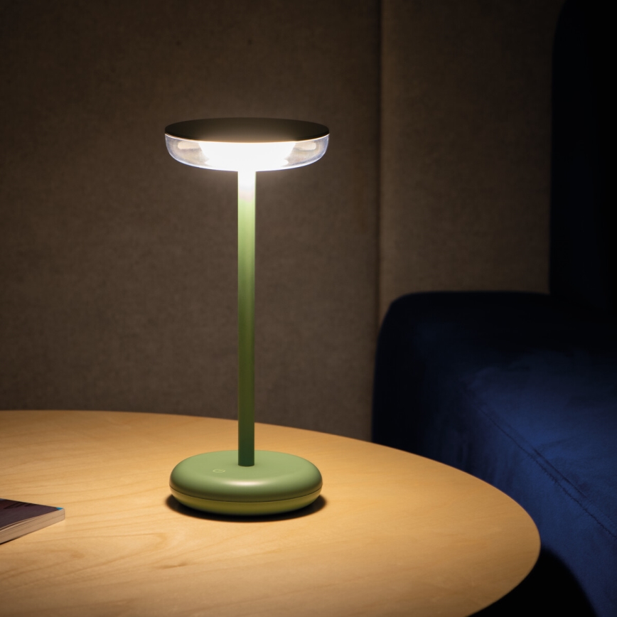 Lâmpada recarregável LED regulável FLUXY LED/1,7W/1800 mAh IP44 verde