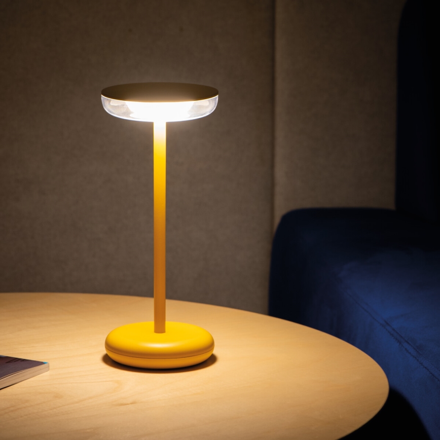 Lâmpada recarregável LED dimerizável FLUXY LED/1,7W/1800 mAh IP44 amarela