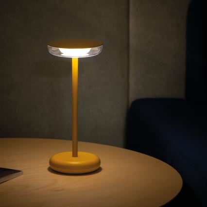 Lâmpada recarregável LED dimerizável FLUXY LED/1,7W/1800 mAh IP44 amarela