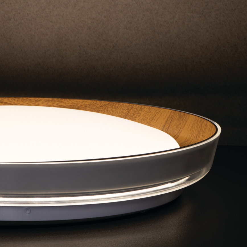 Iluminação de teto LED NIFU LED/17,8W/230V diâmetro 43 cm branco/castanho