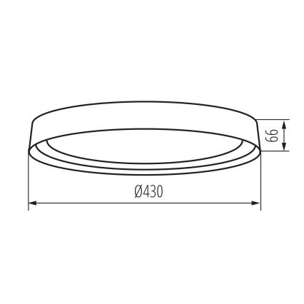 Iluminação de teto LED NIFU LED/17,8W/230V diâmetro 43 cm branco