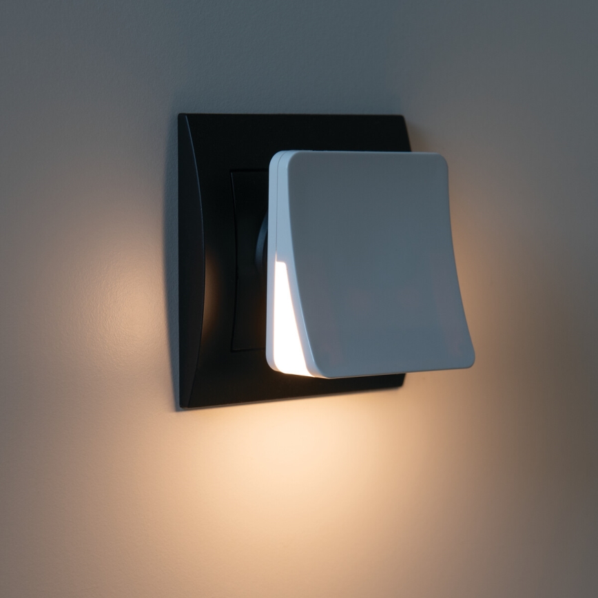 Luz noturna LED com sensor crepuscular para tomada HOFI LED/0,28W/230V branca