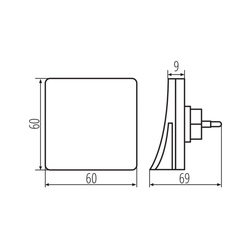 Kanlux 37393 - Luz de orientação LED com sensor de anoitecer para uma tomada HOFI LED/0,28W/230V branco