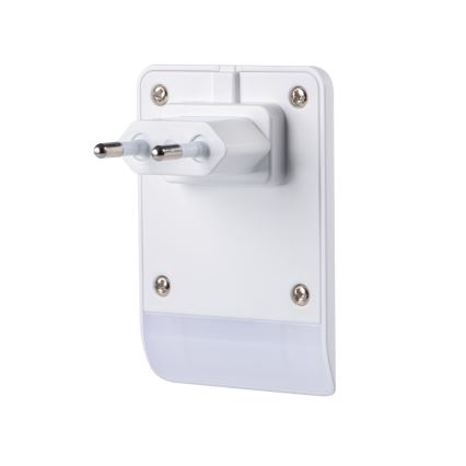 Luz noturna LED com sensor crepuscular para tomada ORISA LED/0,28W/230V branca