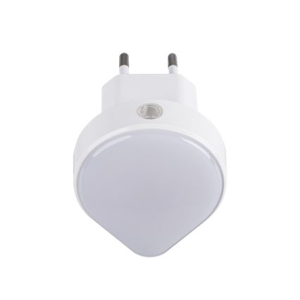 Luminária orientadora LED regulável com sensor crepuscular para tomada ULOV LED/0,5W/230V branca