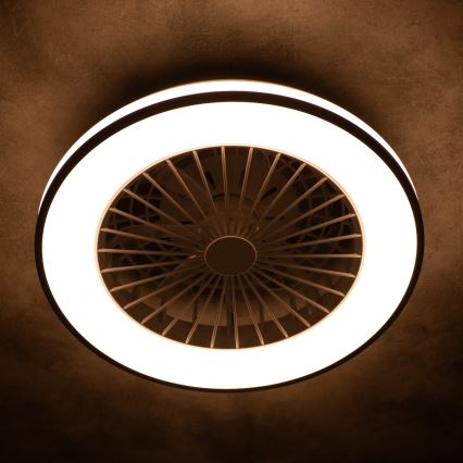 Luminária de teto LED dimmerizável com ventilador PLAVE LED/48W/230V 3000/4000/6500K + controlo remoto