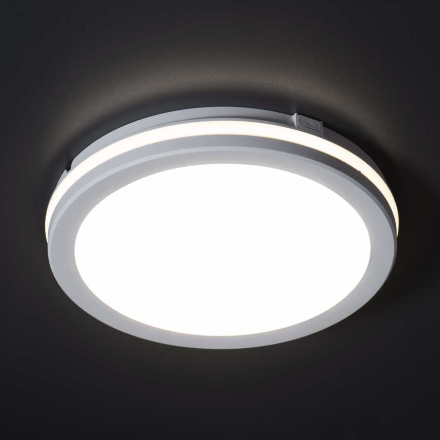 Iluminação de teto exterior LED BENO E LED/12W/230V 3000/4000/6500K diâmetro 20 cm IP65 branco